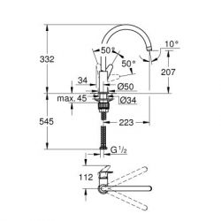 Смеситель Grohe BauCurve (31231001) - Картинка 2
