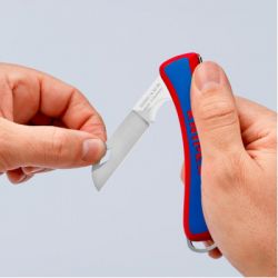 Нож монтажный KNIPEX электрика складной (16 20 50 SB) - Картинка 3