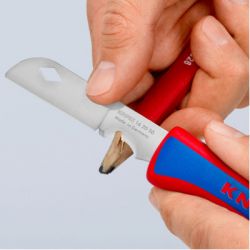 Нож монтажный KNIPEX электрика складной (16 20 50 SB) - Картинка 7