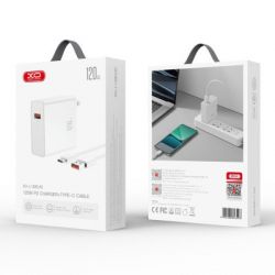 Зарядний пристрій XO L128 120W with cable Type-C white (XO-L128-WH) - Картинка 2