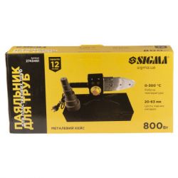 Паяльник для пластикових труб Sigma 800Вт 20-63мм у металевому кейсі (2743461) - Картинка 12