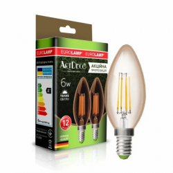 �������� Eurolamp LED CL 6W 620 Lm E14 3000K deco 2�� (MLP-LED-CL-06143(Amber))