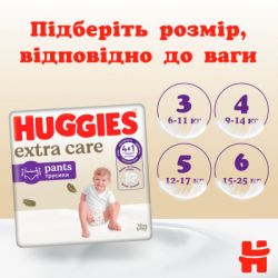 ϳ Huggies Extra Care  4 (9-14 ) Pants Box 80  (5029053582405) -  10