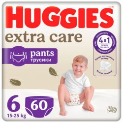 ϳ Huggies Extra Care  6 (15-25) Pants Box 60  (5029053582429)