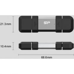 USB флеш накопитель Silicon Power USB 256G SILICON POWER usb3.2+TypeC Mobile C51 (SP256GBUC3C51V1S) - Картинка 5