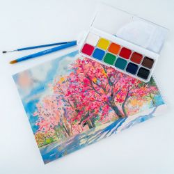 Акварельные краски Kite Classic, 12 цветов (K-061) - Картинка 3