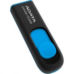 USB   ADATA 512GB AUV 128 Black/Blue USB 3.2 (AUV128-512G-RBE) -  2