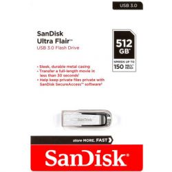 USB   SanDisk 512GB Ultra Flair Silver-Black USB 3.0 (SDCZ73-512G-G46) -  5
