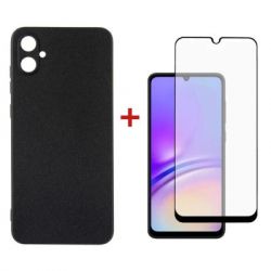 ����� ��� ���������� �������� Dengos Kit for Samsung Galaxy A05 (A055) case + glass (Black) (DG-KM-07)