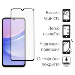 Чохол до мобільного телефона Dengos Kit for Samsung Galaxy A15 case + glass (Black) (DG-KM-69) - Картинка 3