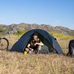 Намет Naturehike надлегкий одномісний Naturehike Cycling 1 NH18A095-D 210T темно-синій (6927595737743) - Картинка 3