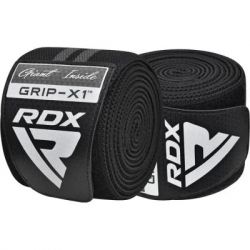 Бинт для спорта RDX на коліна KR11 GYM Knee Wrap Black/Grey (WAH-KR11BG) - Картинка 2