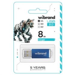 USB Flash Drive 8Gb Wibrand Cougar Blue (WI2.0/CU8P1U) - Картинка 2