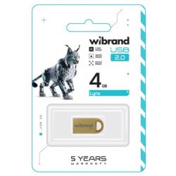 USB Flash Drive 4Gb Wibrand Lynx Gold (WI2.0/LY4M2G) - Картинка 2
