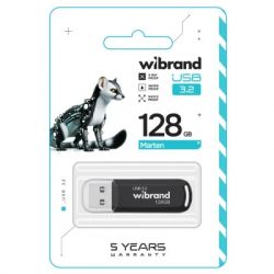 USB 3.2 Flash Drive 128Gb Wibrand Gen1 Marten Black (WI3.2/MA128P10B) - Картинка 2