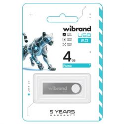 USB Flash Drive 4Gb Wibrand Puma Silver (WI2.0/PU4U1S) - Картинка 2