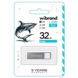 USB Flash Drive 32Gb Wibrand Shark, Silver (WI2.0/SH32U4S) - Картинка 2