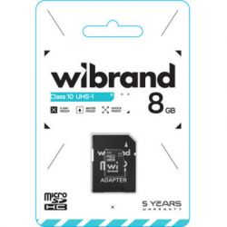 ����� ���'�� ����� ���'�� microSDHC, 8Gb, Class10, Wibrand, SD ������� (WICDHC10/8GB-A) - �������� 2