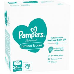 Детские влажные салфетки Pampers Harmonie Protect&Care с календулой 24 пачки х 44 шт (8700216250603) - Картинка 3