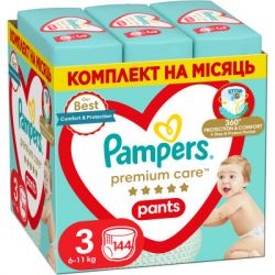  Pampers Premium Care Pants  3 (6-11 ) 144  (8006540490891)