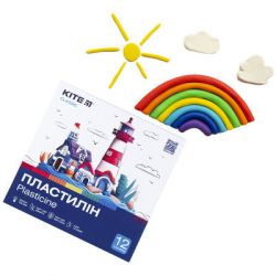 Пластилін Kite Classic 12 кольорів, 240 г (K-1086) - Картинка 6