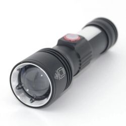 Ліхтар Quantum Adept 10W LED zoom +COB з USB+ Li-ion18650/2600mAh (QM-FL1031-18650/2600) - Картинка 2