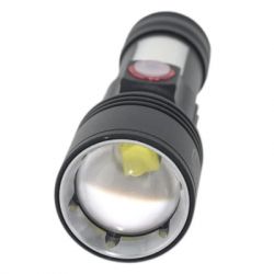 Ліхтар Quantum Adept 10W LED zoom +COB з USB+ Li-ion18650/2600mAh (QM-FL1031-18650/2600) - Картинка 3
