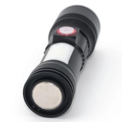 Ліхтар Quantum Adept 10W LED zoom +COB з USB+ Li-ion18650/2600mAh (QM-FL1031-18650/2600) - Картинка 4