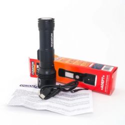 Ліхтар Quantum Adept 10W LED zoom +COB з USB+ Li-ion18650/2600mAh (QM-FL1031-18650/2600) - Картинка 9