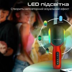 Микрофон Promate VocalMic Bluetooth 2 x AUX LED Red (vocalmic.red) - Картинка 10