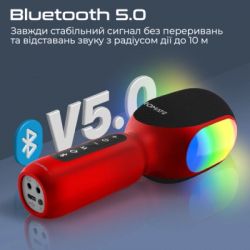 Микрофон Promate VocalMic Bluetooth 2 x AUX LED Red (vocalmic.red) - Картинка 6