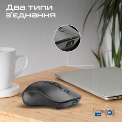 Мышка Promate Samo Wireless/Bluetooth Black (samo.black) - Картинка 5