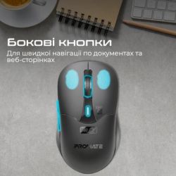 Мышка Promate Samo Wireless/Bluetooth Black (samo.black) - Картинка 6