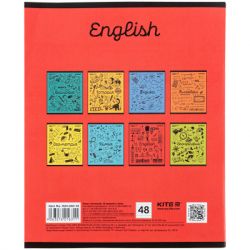 Зошит Kite предметний Sketch 48 аркушів, англійська мова лінія (K24-240-18) - Картинка 7