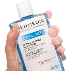 Шампунь Dermedic Capilarte Sebu-Balance Для жирных волос Восстановление микробиома кожи головы 300 мл (5901643176945) - Картинка 2