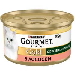 Консерви для котів Purina Gourmet Gold Соковита насолода з лососем 85 г (8445290823373) - Картинка 3