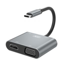 ���������� XO 4-in-1 Dock USB-C (HDMI/VGA/USB3.0/USB-C PD) (XO-HUB001SL)