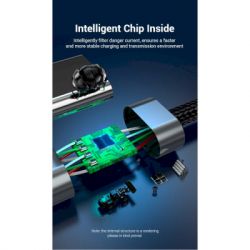 Дата кабель USB 2.0 AM to 2хUSB-C M 1.0m Y-Splitter Charging Cable 2.4А 480Mbps Aluminum Al Vention (CQOHF) - Картинка 4