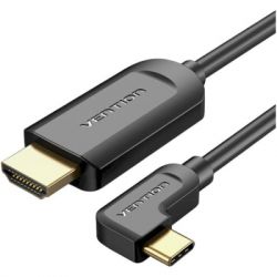   USB-C 3.1 to HDMI 1.5m 90 4K 60  PVC Black Vention (CGVBG)