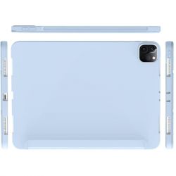 ����� ��� �������� BeCover Tri Fold Soft TPU Silicone Apple iPad Pro 12.9 2020/2021/2022 Light Blue (711737) - �������� 2