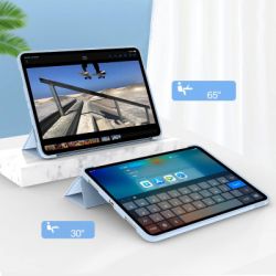 ����� ��� �������� BeCover Tri Fold Soft TPU Silicone Apple iPad Pro 12.9 2020/2021/2022 Light Blue (711737) - �������� 3