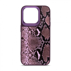 ����� ��� ���������� �������� Harder Genuine Snake Apple iPhone 14 Pro Dark Purple (ARM76788)