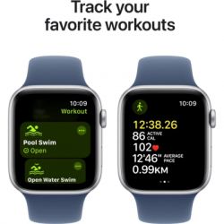 �����-���� Apple Watch SE 2024 GPS 40mm Silver Aluminium Case with Denim Sport Band - S/M (MXEC3QH/A) - �������� 6