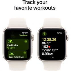 �����-���� Apple Watch SE 2024 GPS 40mm Starlight Aluminium Case with Starlight Sport Band - M/L (MXEG3QH/A) - �������� 6