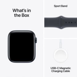 �����-���� Apple Watch SE 2024 GPS 44mm Midnight Aluminium Case with Midnight Sport Band - S/M (MXEJ3QH/A) - �������� 6
