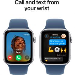 �����-���� Apple Watch SE 2024 GPS 44mm Silver Aluminium Case with Denim Sport Band - M/L (MXER3QH/A) - �������� 4