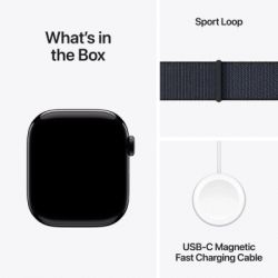 �����-���� Apple Watch Series 10 GPS 42mm Jet Black Aluminium Case with Ink Sport Loop (MWWG3QH/A) - �������� 9