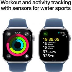 �����-���� Apple Watch Series 10 GPS 46mm Silver Aluminium Case with Denim Sport Band - S/M (MWWL3QH/A) - �������� 4