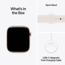 �����-���� Apple Watch Series 10 GPS 46mm Rose Gold Aluminium Case with Light Blush Sport Band - S/M (MWWT3QH/A) - �������� 9