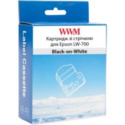 Лента для принтера этикеток WWM для Epson LW-700 24mm х 8m Black-on-White (WWM-SS24K) - Картинка 2
